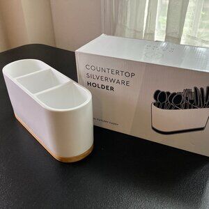 White Countertop Utensil Holder
